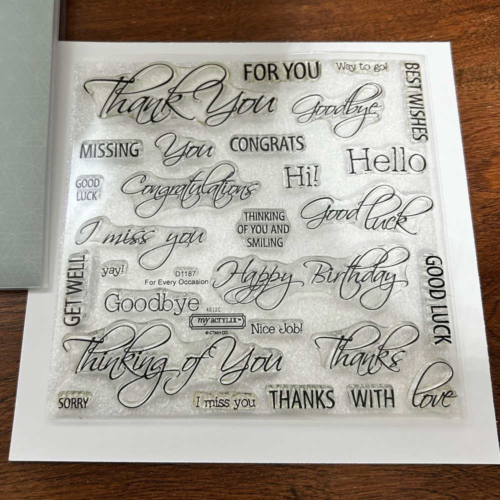 🟢 3/$25 🟢Close to my Heart - D1187 - For Every Occasion - My Acrylix Stamp Set